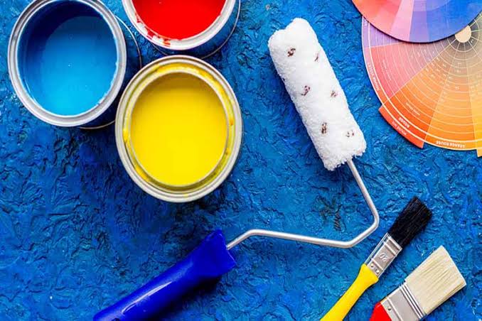 Premium paint boxes and decorating supplies used by Bilal Painting UK